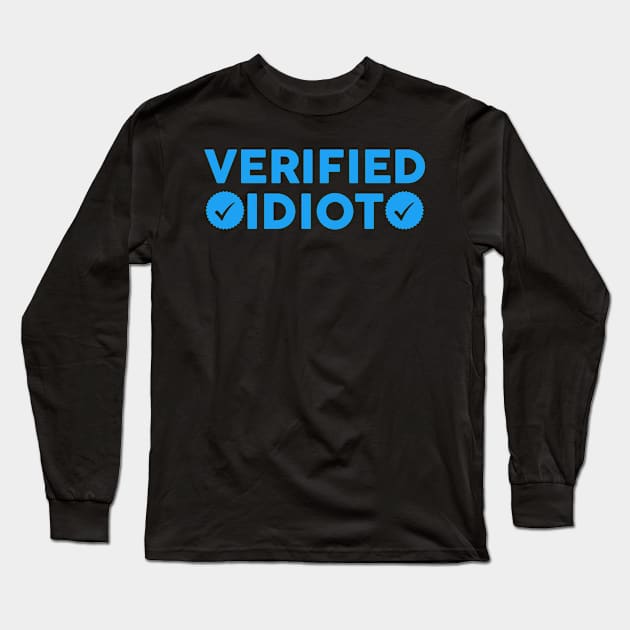 Dumb Checkmark Idiot Jokes Meme Funny Parody Sarcasm Long Sleeve T-Shirt by Mellowdellow